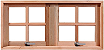 Janela Maxim-ar 2 Seções Horizontal Quadriculada Reta em Madeira Cedro Arana C/ Ferragem Batente 09 Cm - Casmavi - Imagem 1